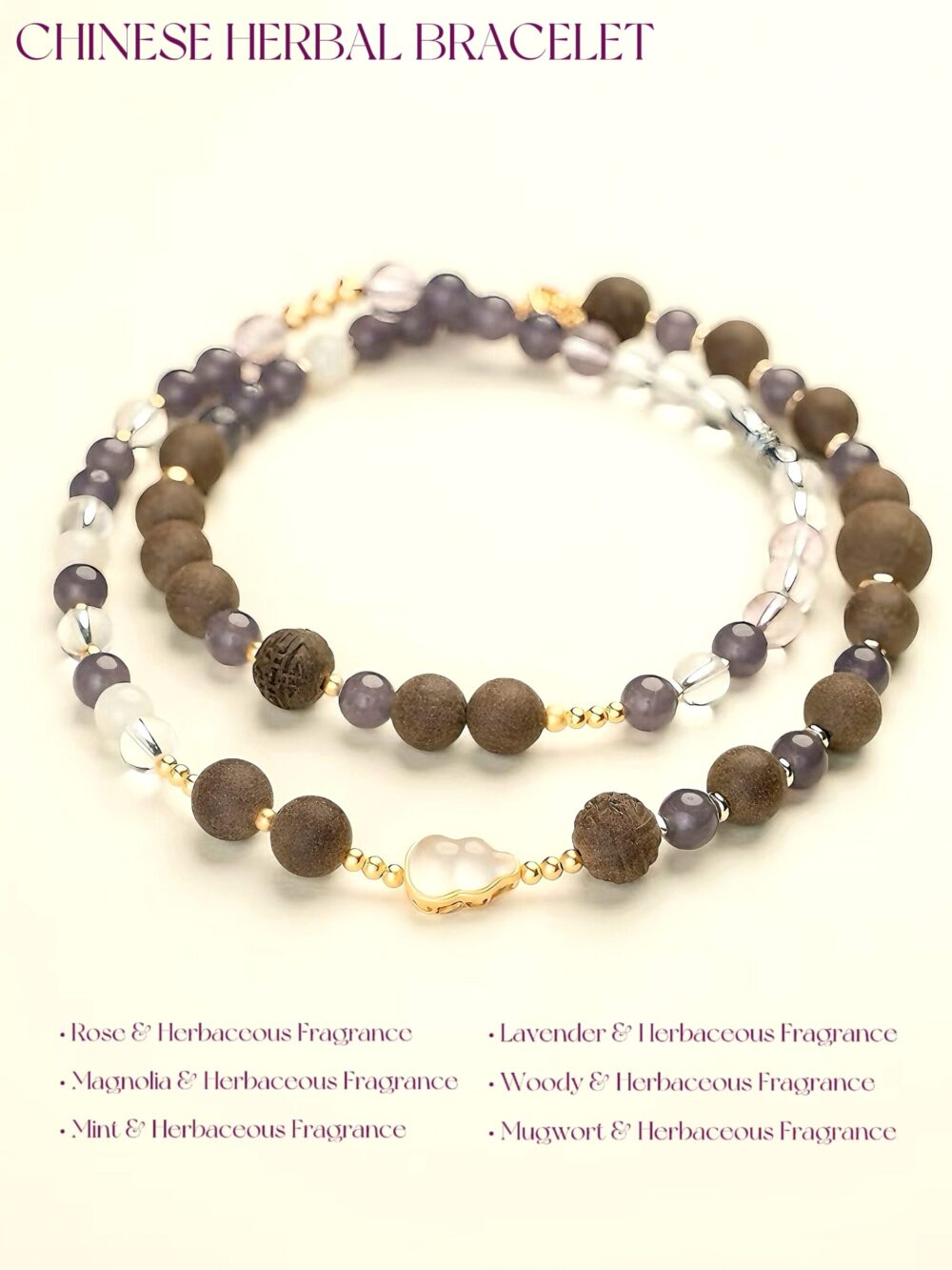 [Purple Smoke Floating] Herbal essence medicine fragrant Chinese medicine energy bracelet intangible cultural heritage - Image 5