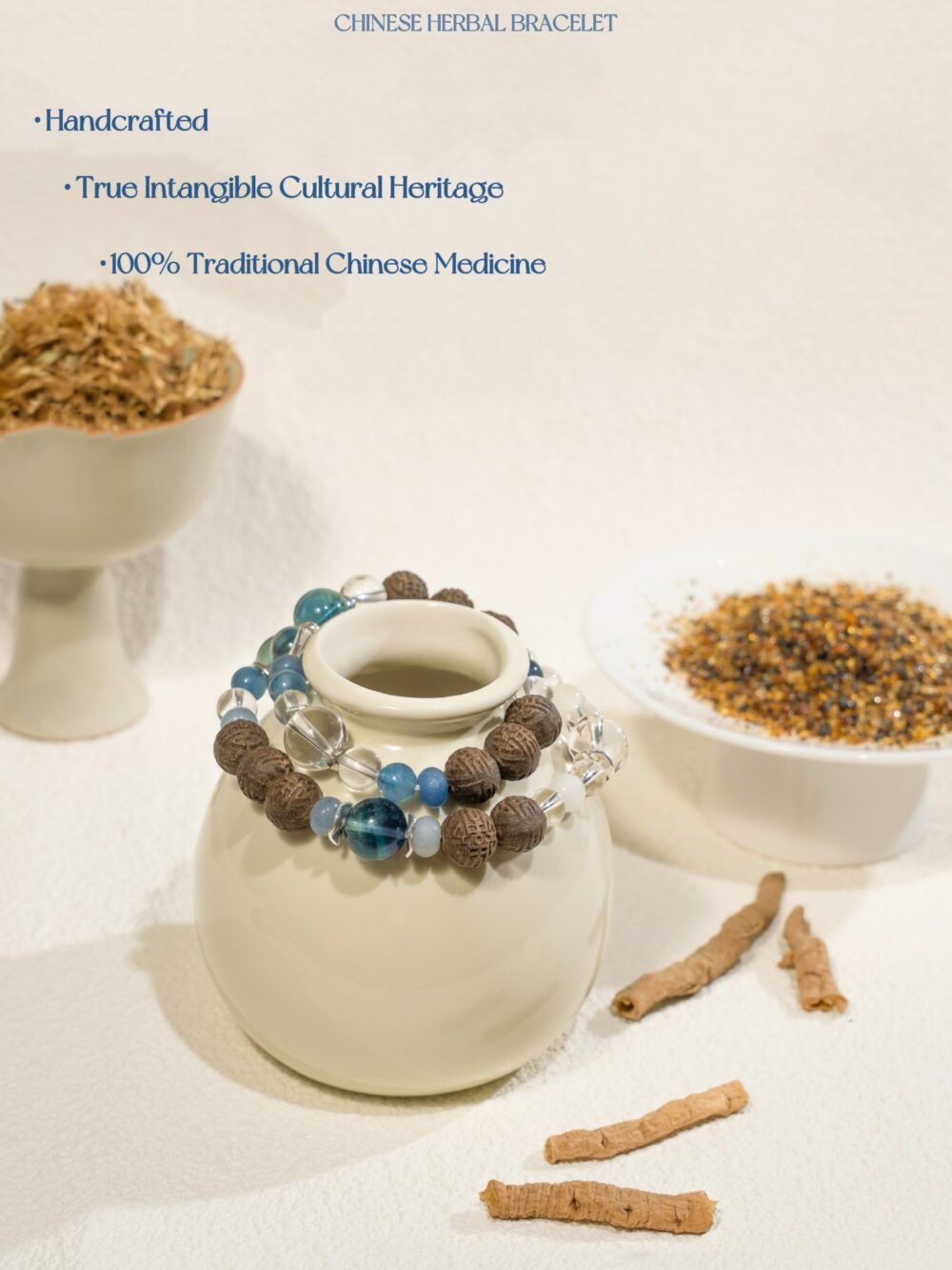 [Lanzhoudu] Herbal essence medicine fragrant traditional Chinese medicine energy bracelet intangible cultural heritage - Image 6