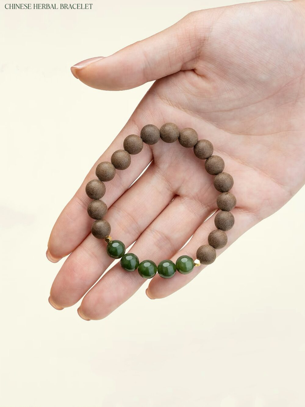 【green jade】Herbal essence medicine fragrant Chinese medicine energy bracelet intangible cultural heritage - Image 4