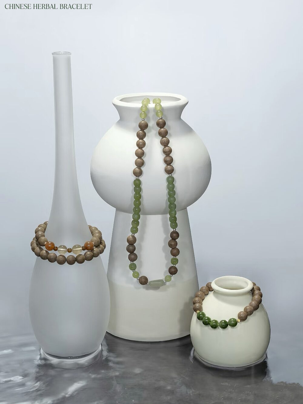 【Double Circle of Green Jade】Herbal essence medicine fragrant Chinese medicine energy bracelet intangible cultural heritage - Image 3