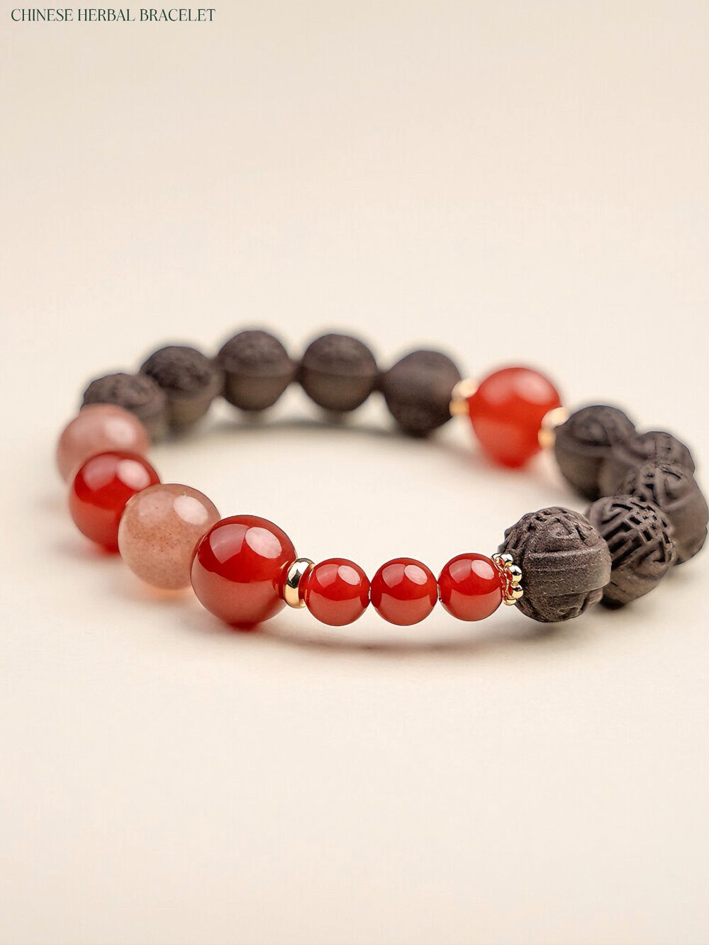 【red flame】Herbal essence medicine fragrant Chinese medicine energy bracelet intangible cultural heritage - Image 2