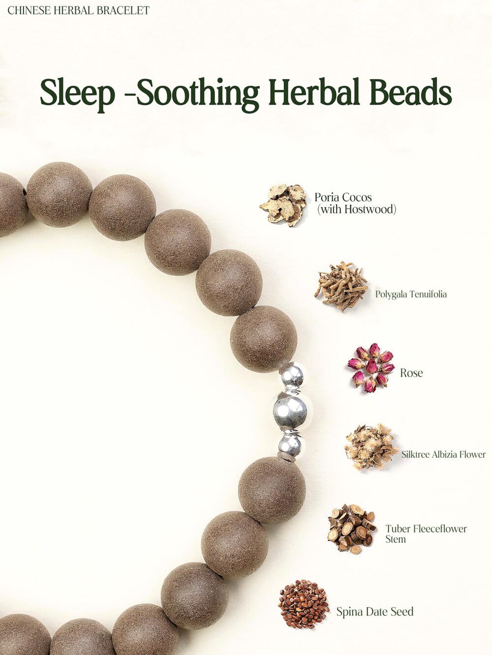 【Plain round bead】Herbal essence medicine fragrant Chinese medicine energy bracelet intangible cultural heritage - Image 5