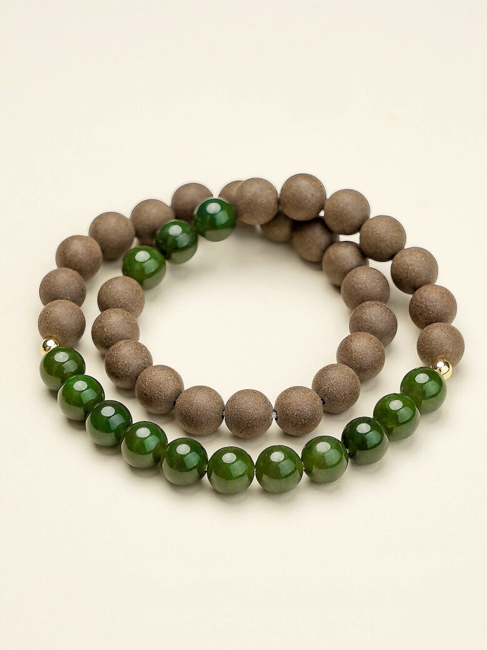 【Double Circle of Green Jade】Herbal essence medicine fragrant Chinese medicine energy bracelet intangible cultural heritage