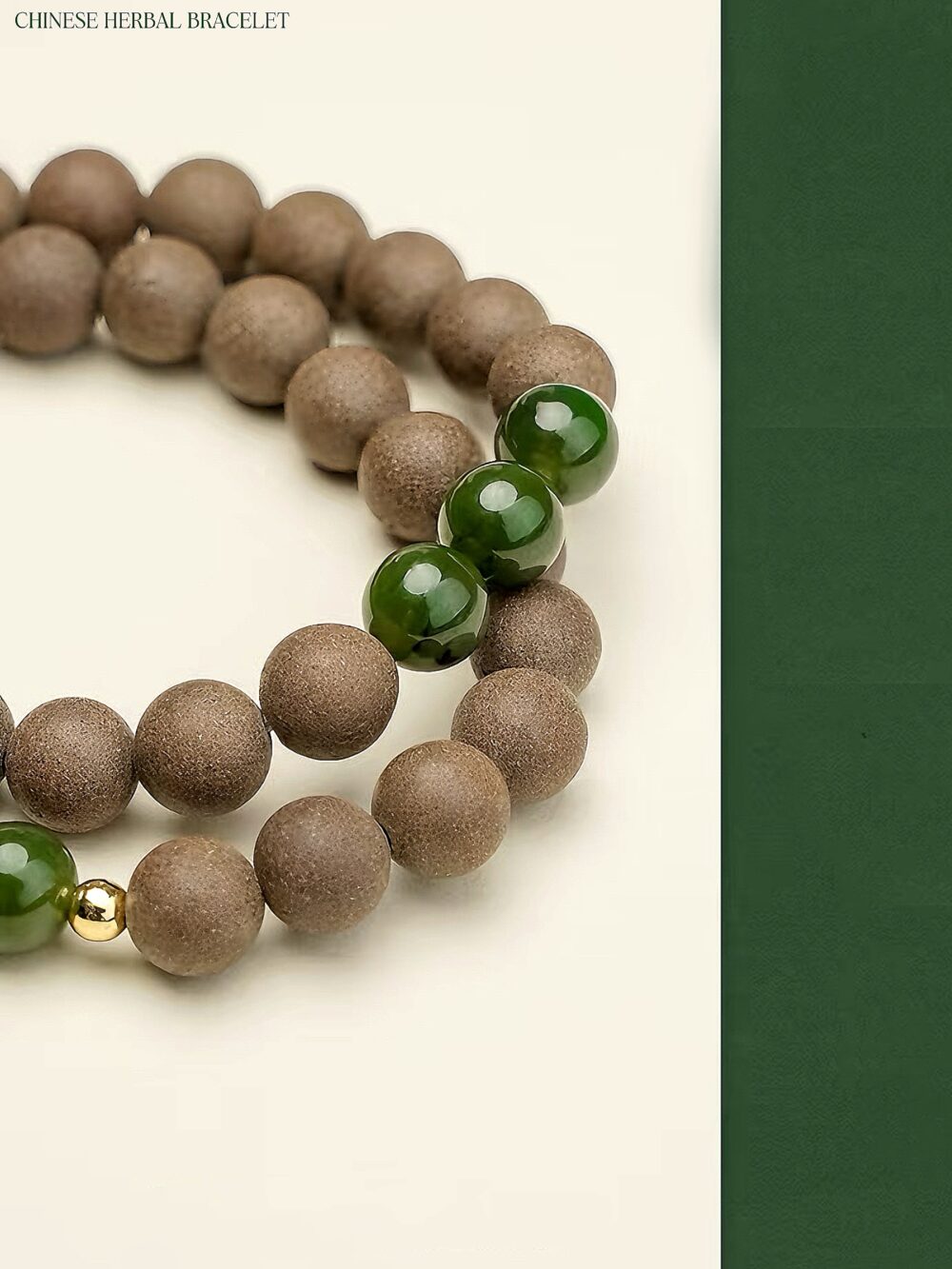 【Double Circle of Green Jade】Herbal essence medicine fragrant Chinese medicine energy bracelet intangible cultural heritage - Image 6