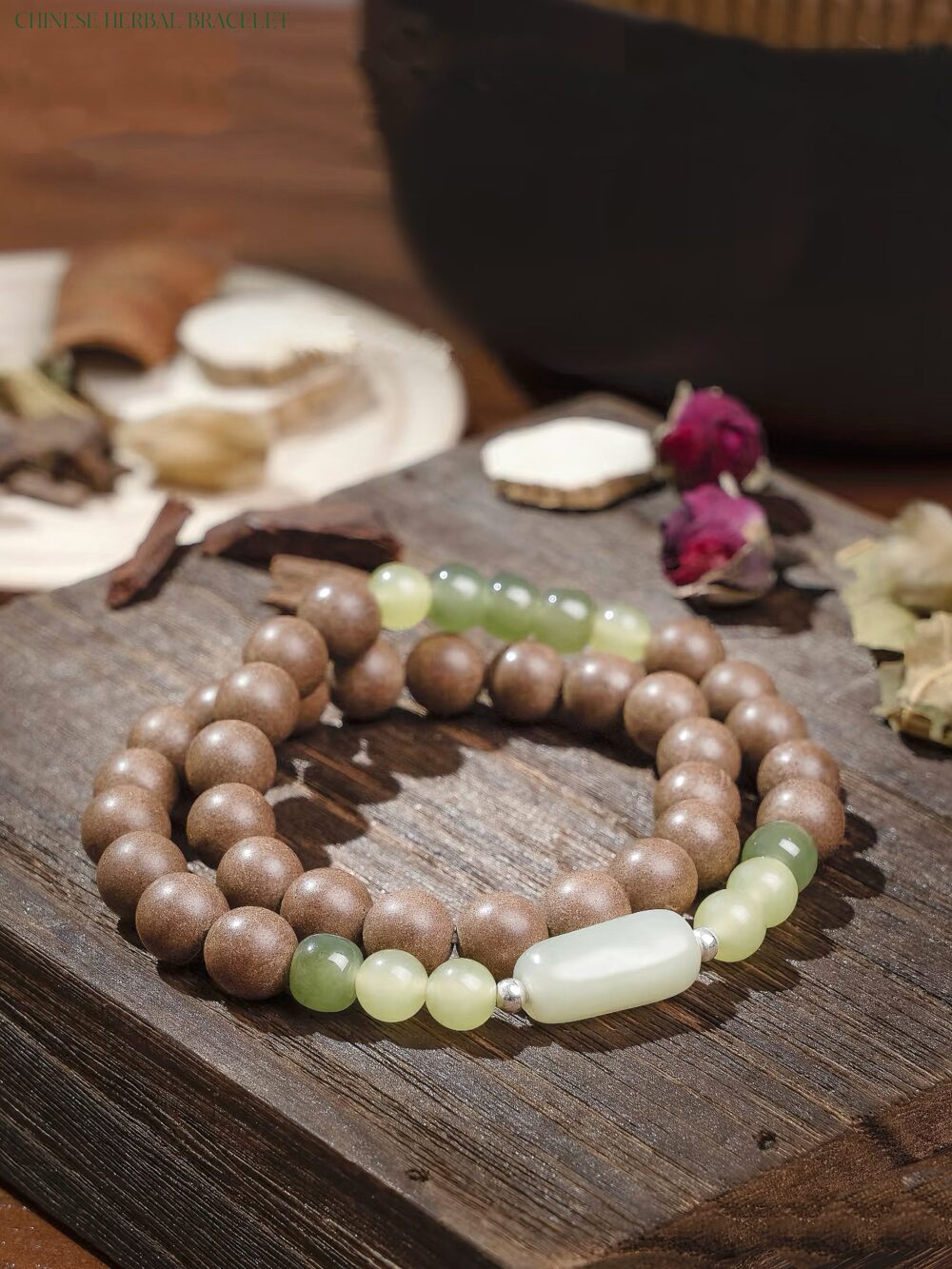 【Mingke Double Circle】Herbal essence medicine fragrant Chinese medicine energy bracelet intangible cultural heritage - Image 4